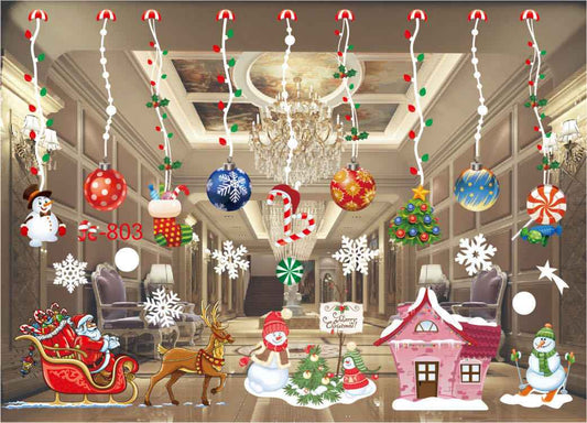 Christmas Window Stickers – Static Cling Holiday Decals, 2 Sheets
