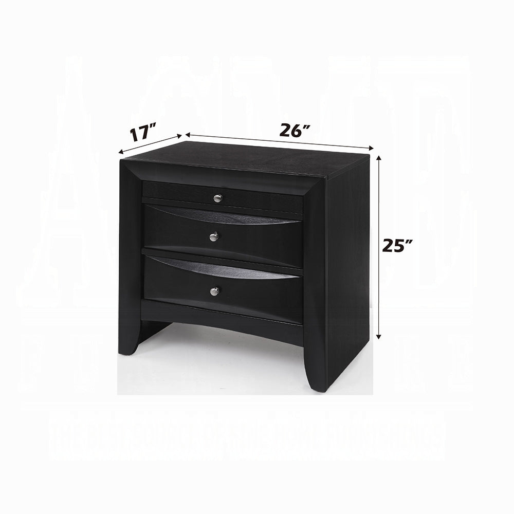 Neend Storage Nightstand - Black