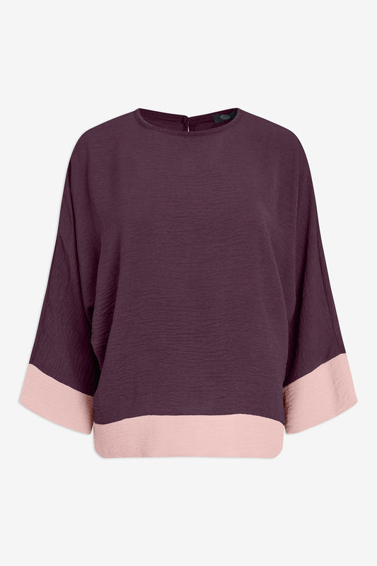 Women's Color-Block Woven Top