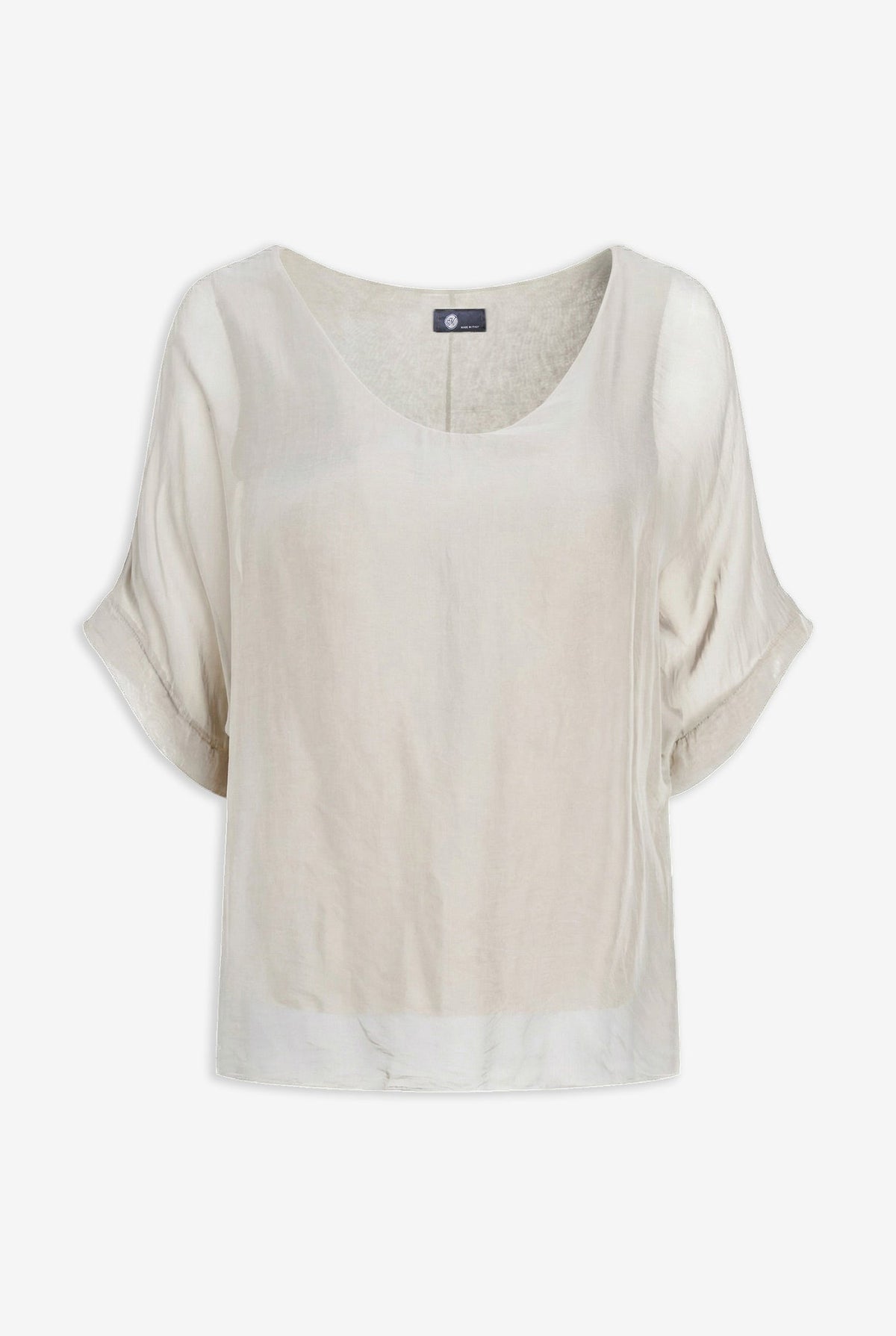 Women's Woven V-Neckline Top, with Short Sleeves