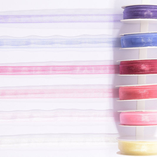 Vaessen Creative Organza Ribbon 6 Colors 6mmx2m Baby Rose