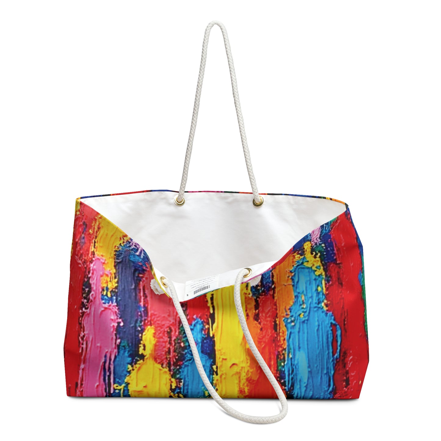 Abstract Colorful Paint Strokes Weekender Bag | Bright Travel Tote