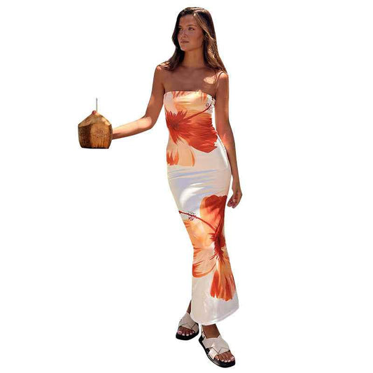 Women’s Summer Tube Top Dress – Casual Strapless Vacation & Beach Dress