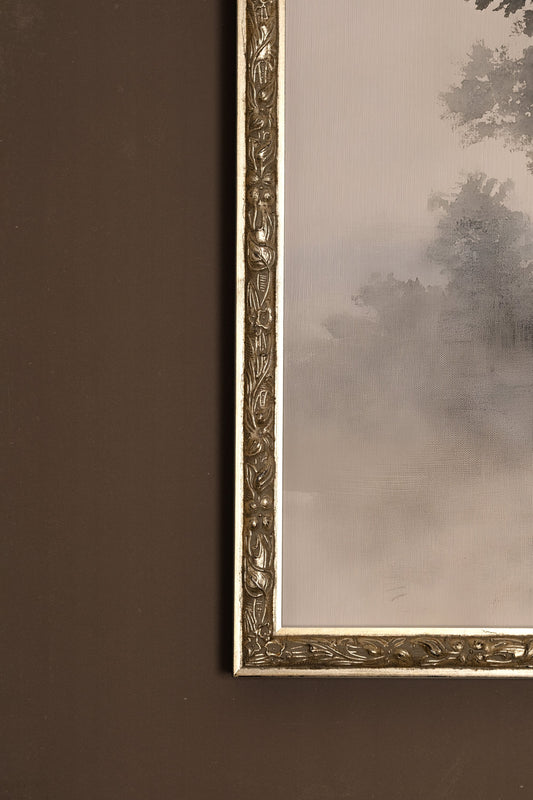 SILENCE DE LA BRUME, CADRE VINTAGE ARGENT