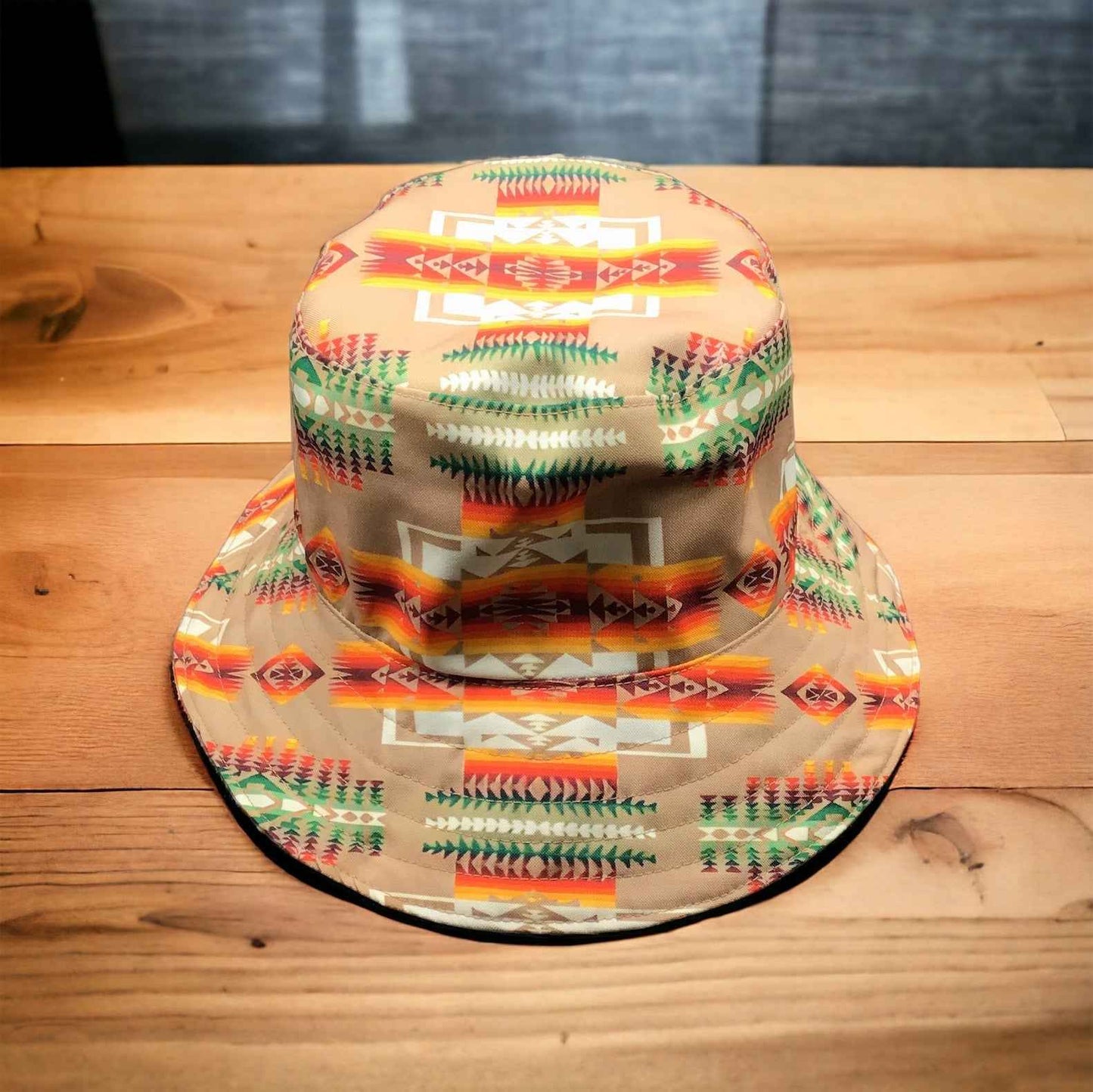 Beige Native Style Bucket Hat
