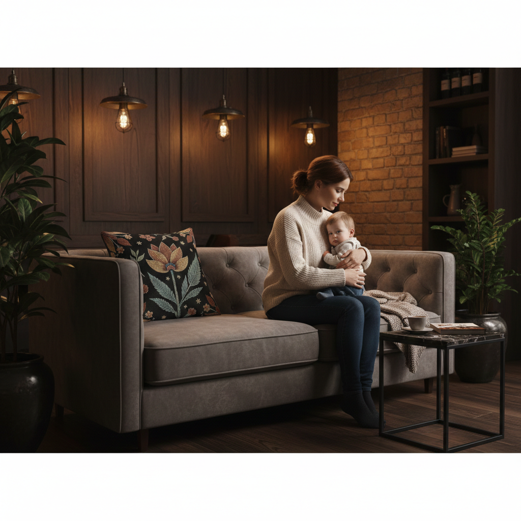 Vintage Floral Tapestry Woven Pillow | Botanical Throw Pillow