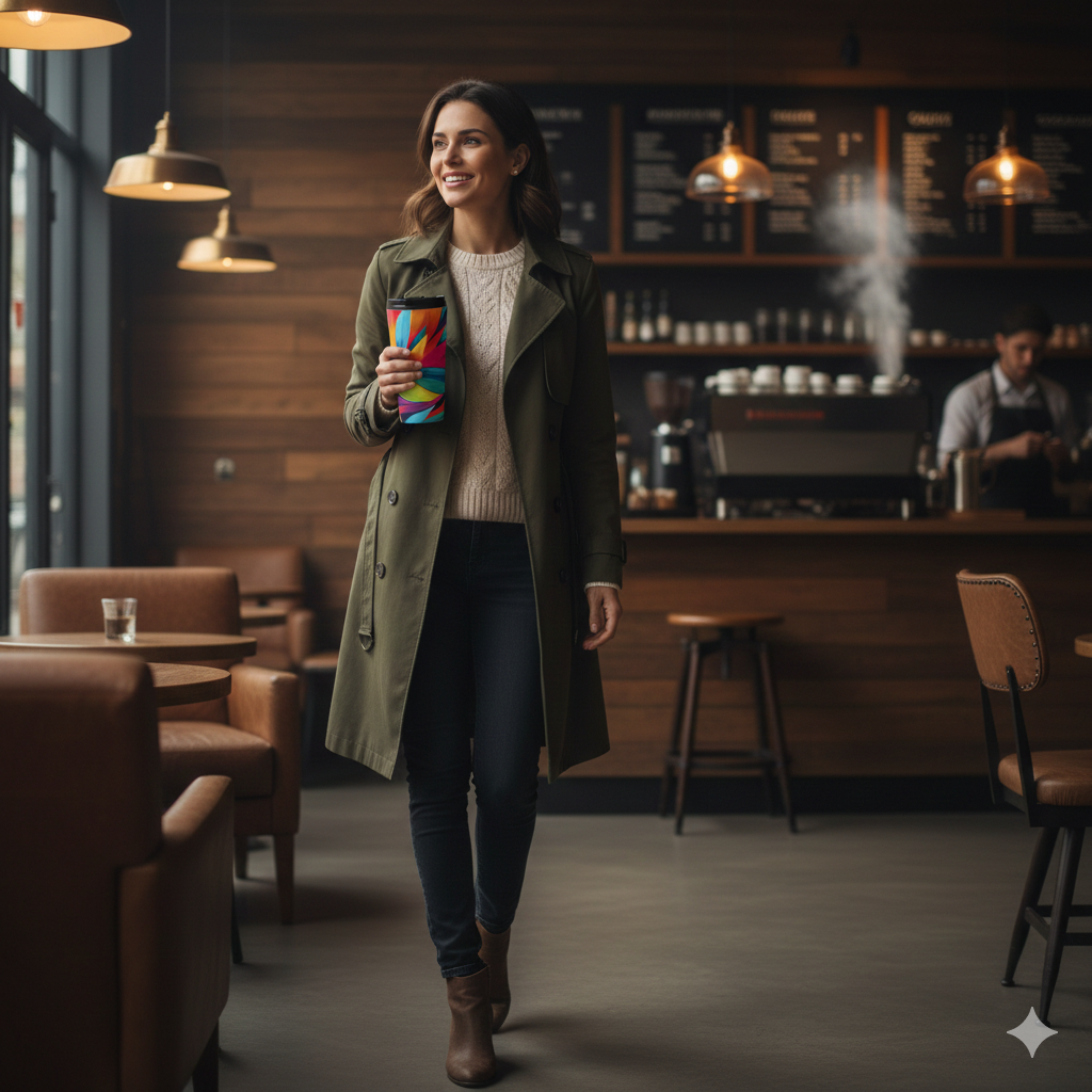 Colorful Abstract Petals Stainless Steel Travel Mug