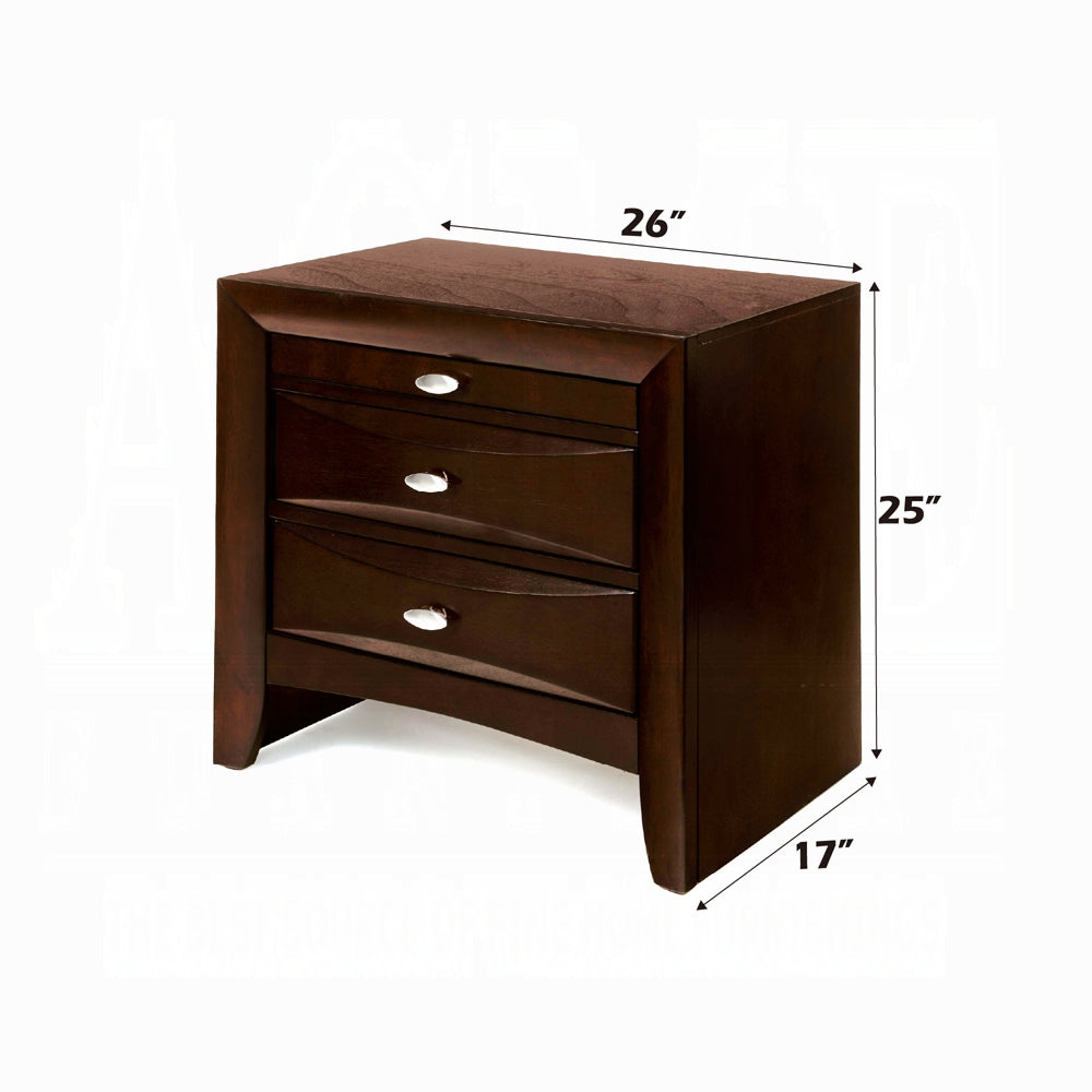Neend Storage Nightstand - Espresso