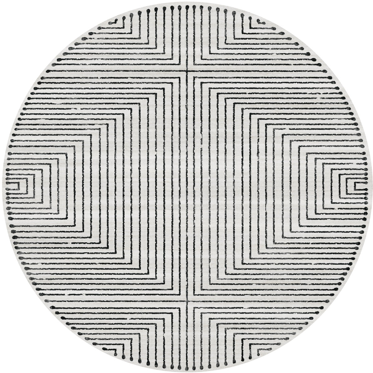 Teppich Bond Schwarz & Elfenbein
