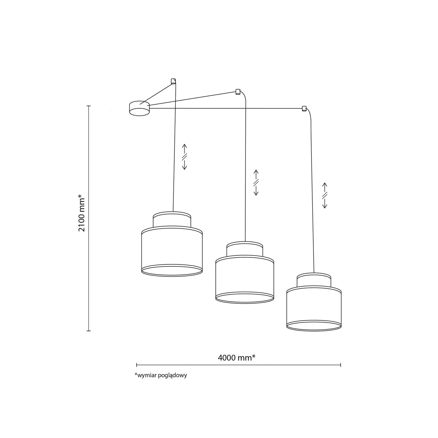 DUO Jute Adjustable 3-Light Pendant for Dining Table & Kitchen Island - AURABAGS SHOP