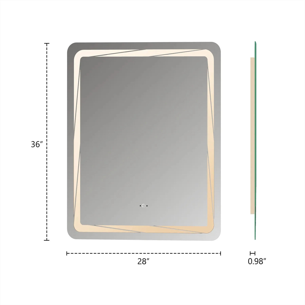 28"x36" / 32"x38" LED Bathroom Mirror, Anti-Fog, CRI 90+, Dimmable
