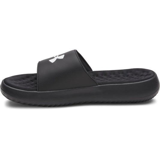 Under Armour Men's Ignite Pro 8 Fixed Band Slides Sandal, (004) Black/Black/White, 10 🍁 All In One Marketplace Canada