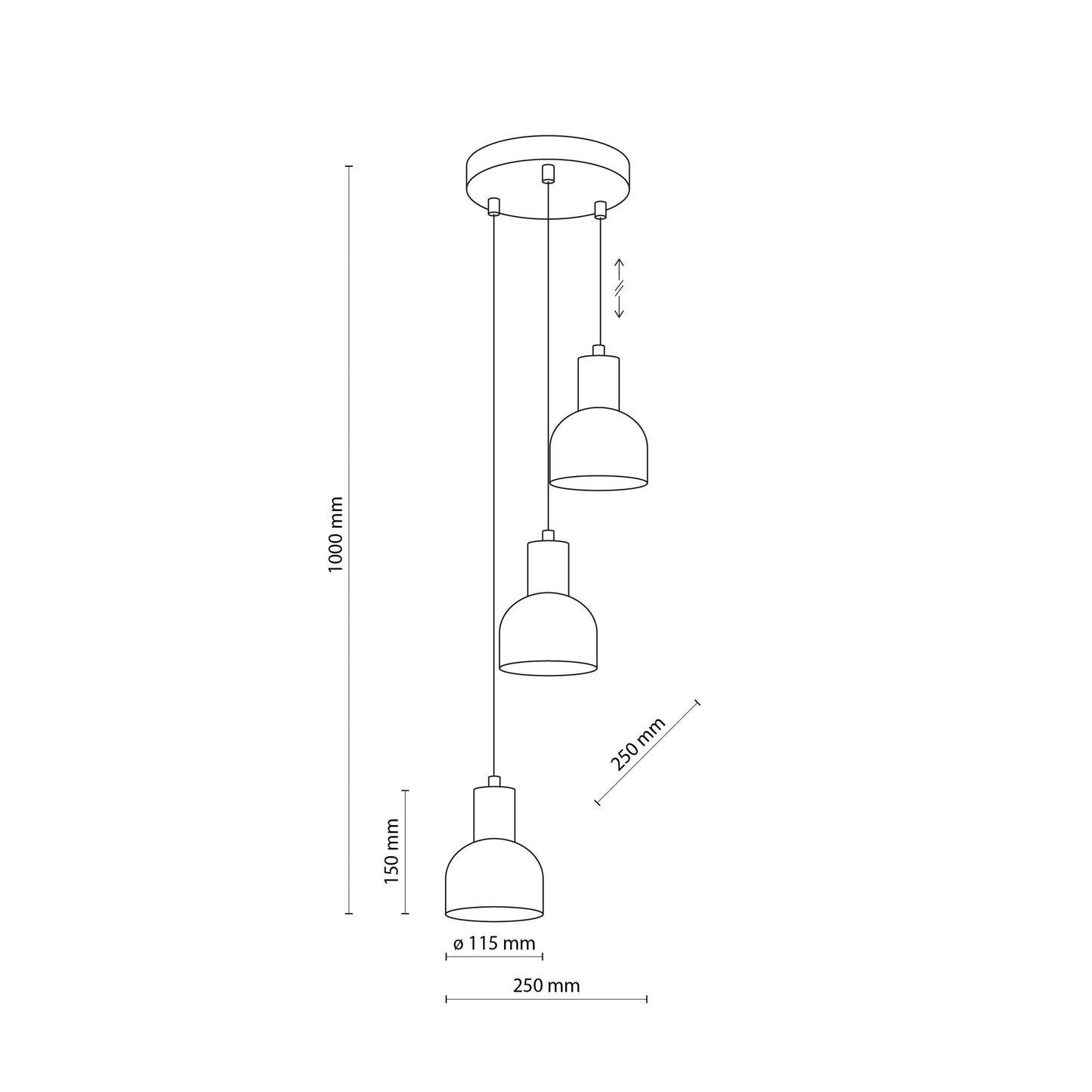 CAIRO Mid-Century Modern Pendant Light 3