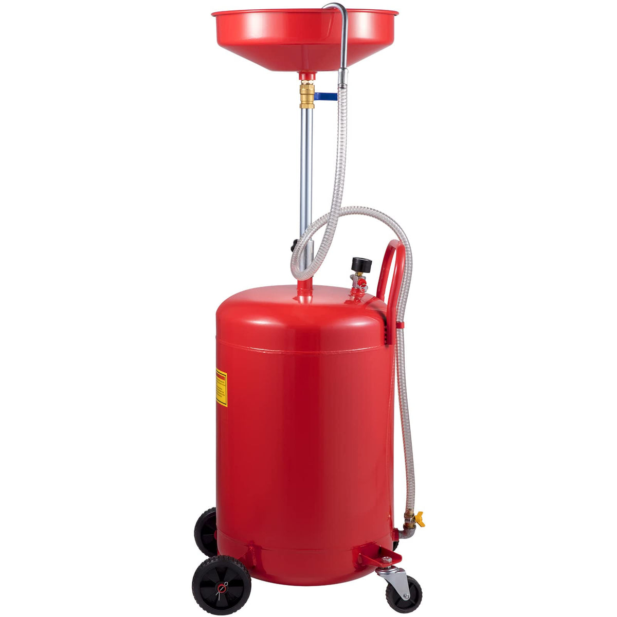 VEVOR Waste Oil Drain Tank 20 Gallon Portable Oil Drain Air Operated Drainer Oil Change, Oil Drain Container, Fluid Fuel Transfer Drainage Adjustable Funnel Height, with Wheel For Easy Oil Removal 🍁 All In One Marketplace Canada