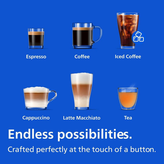 PHILIPS 3300 Series Fully Automatic Espresso Machine with LatteGo Milk System and integrated grinder, 6 Hot & Iced Coffee Pre-Sets, 40% Quieter SilentBrew, 15-Bar Pressure, Glossy Black (EP3341/50) 🍁 All In One Marketplace Canada