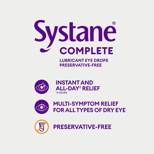 Systane Complete Preservative-Free, All-In-One Eye Drops For All Types Of Dry, Multi-Symptom Dry Eye Relief from Extended Screen Time – 10mL 🍁 All In One Marketplace Canada