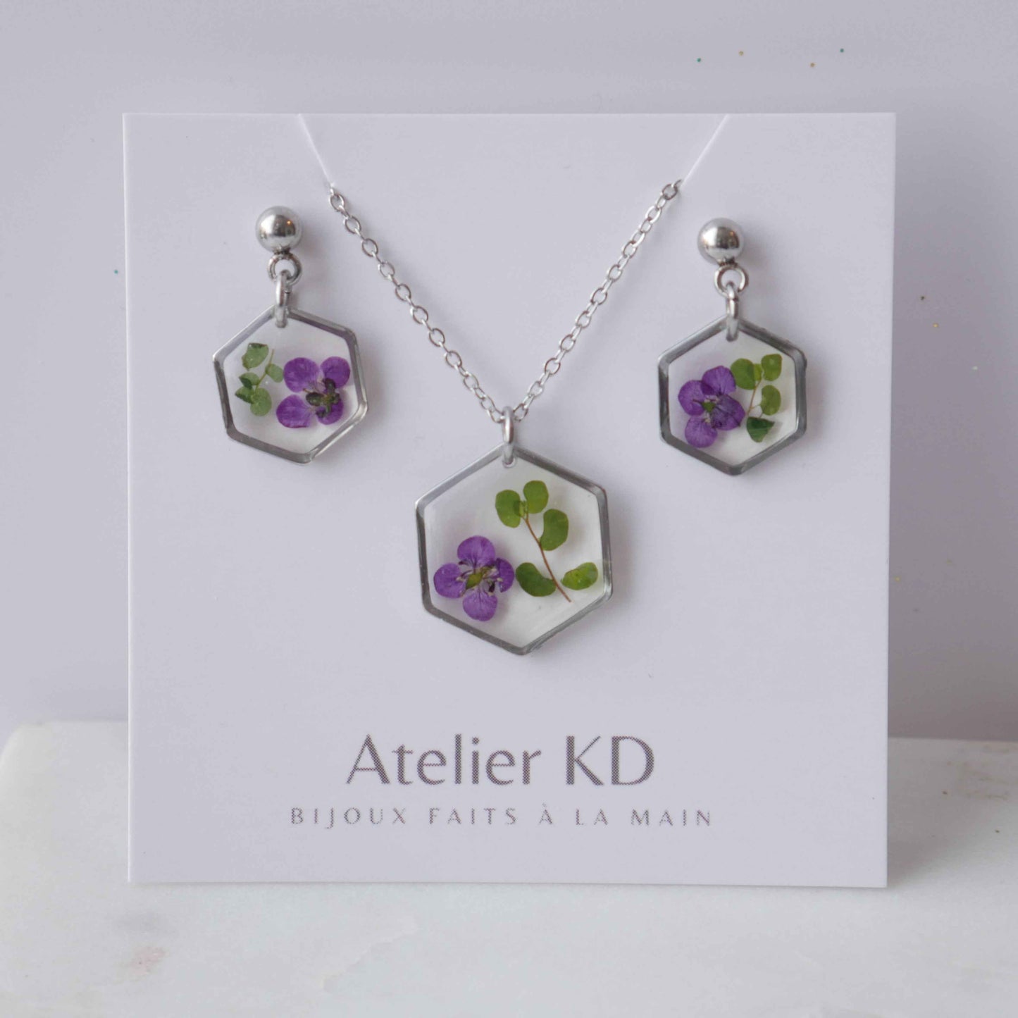 Parure Chloé avec Allyssum - Hexa