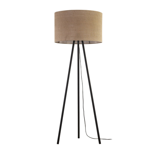 JUTE Natural Woven Floor Lamp for Living Room, Bedroom & Reading Nook – Scandinavian Minimalist Lighting - AURABAGS SHOP