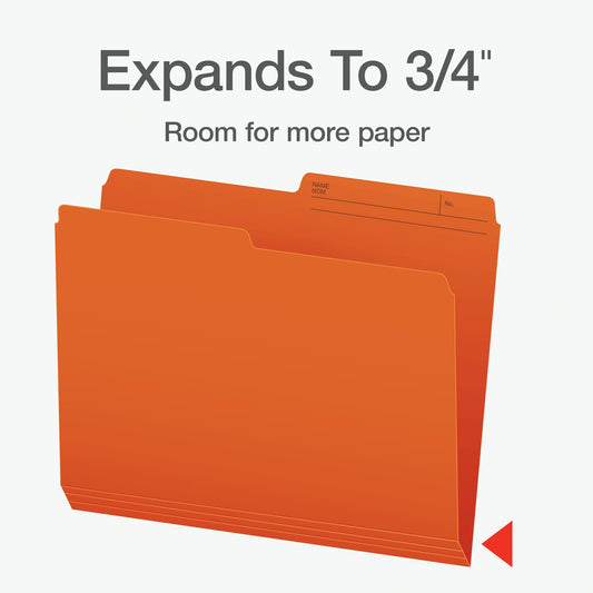 Pendaflex File Folders, 50-Pack, Letter Size, 1/2-Cut Tab, Assorted Colours, Blue Red Green Yellow Orange, Coloured File Folders for File Cabinets, Home Office, School and Business 🍁 All In One Marketplace Canada