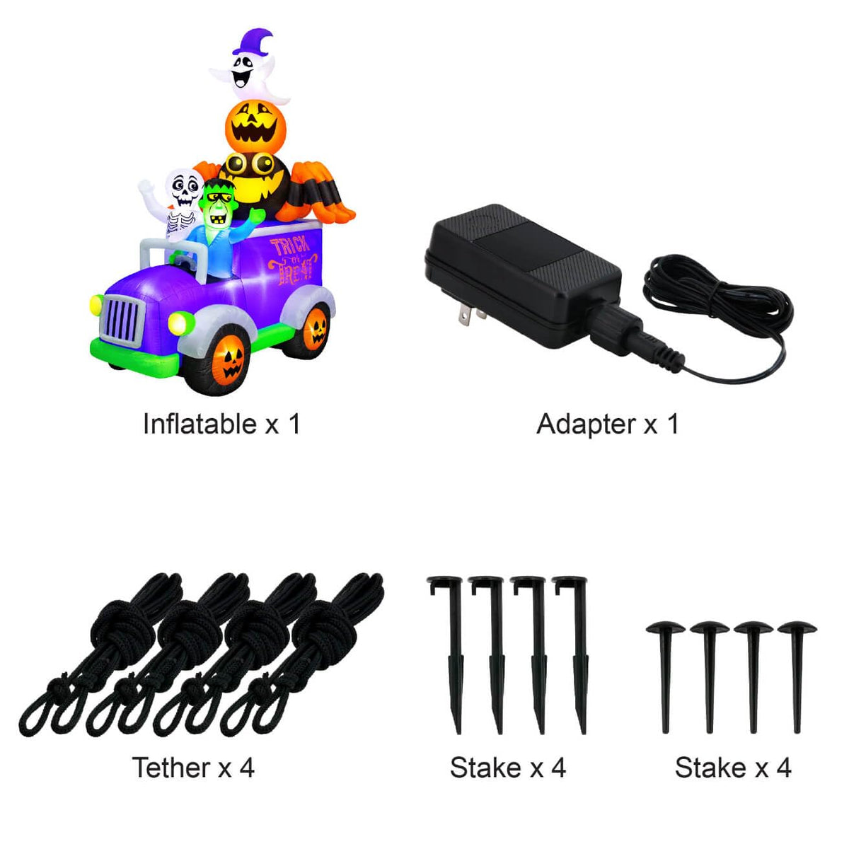 Occasions 10.5' Inflatable Halloween Truck, 10.5 ft Tall, Multicolored