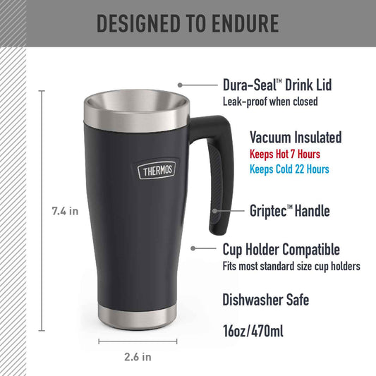 THERMOS ICON Series 16oz Stainless Steel Mug, Granite 🍁 All In One Marketplace Canada