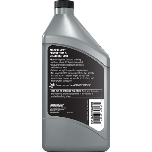 Quicksilver 858075Q01 Power Trim and Steering Fluid, 32 Oz. Bottle 🍁 All In One Marketplace Canada