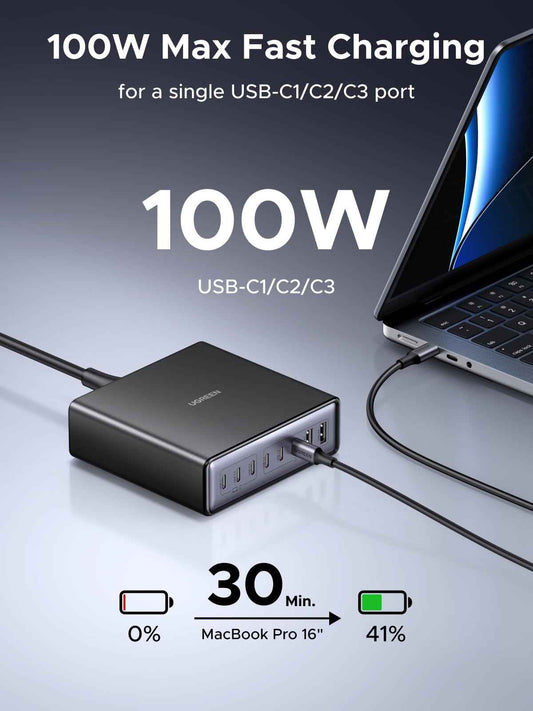 UGREEN 200W 8-Port GaN USB C Charger Block, Desktop Charging Station USB C and USB PD 100W Fast Charging Compatible for MacBook Pro 16" Air, XPS 13, iPad Pro, iPhone 17 Pro, Galaxy S26 S25 🍁 All In One Marketplace Canada