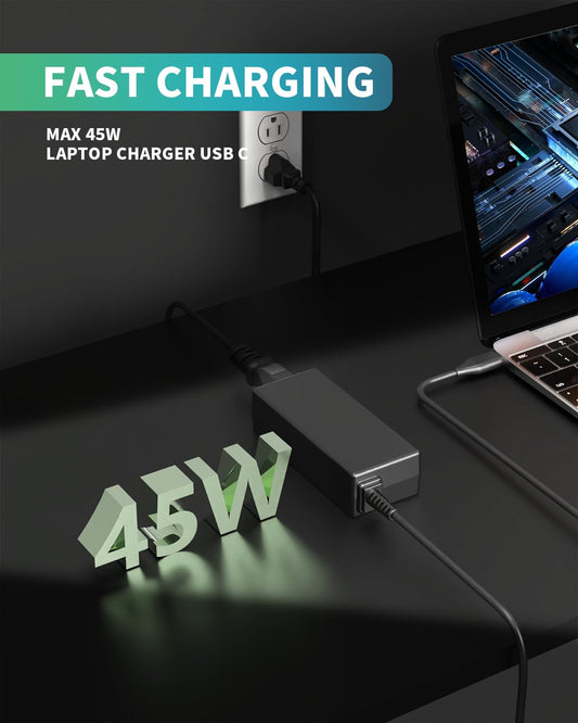 Chromebook Charger 45W USB C Compatible with HP Lenovo Dell Acer Asus Google Samsung Chromebook Laptop Charger Chromebook Computer Charger Universal Type C Fast Charging Power Cord 🍁 All In One Marketplace Canada