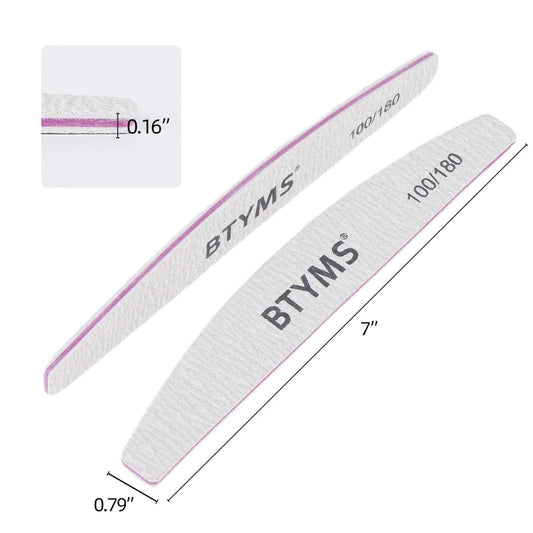 BTYMS 25 Pcs Nail Files 100/180 Grit Double Sided Emery Boards Coarse and Medium Nail File for Acrylic Nails and Natural Nails 🍁 All In One Marketplace Canada