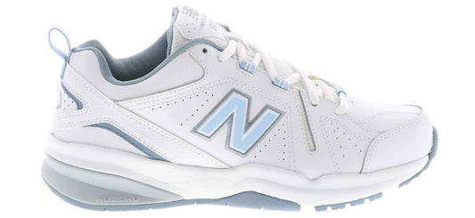 New Balance Women's 608 V5 Casual Comfort Cross Trainer, White/Light Blue, 8.5 W US 🍁 All In One Marketplace Canada