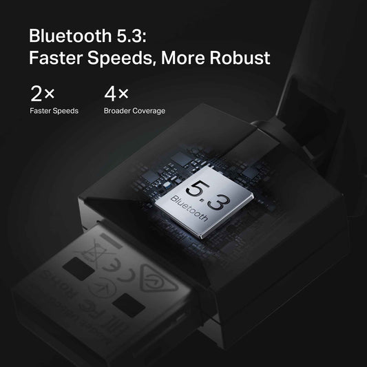 TP-Link USB Bluetooth Adapter for PC, Bluetooth 5.3 Dongle (UB500 Plus) - Long Range, Adjustable Antenna, Supports Windows 11/10/8.1/7 for Desktop, Laptop, Mouse, Keyboard, and More. 🍁 All In One Marketplace Canada
