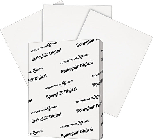 Springhill Cardstock Paper, White Paper, 90lb, 163gsm, 8.5 x 11, 92 Bright, 1 Ream / 250 Sheets - Index Card Stock, Thick Paper (015101R) 🍁 All In One Marketplace Canada