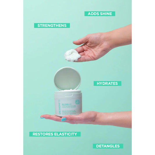 Design.Me GLOSS.ME Hydrating Treatment Mask | Deep Conditioning Hair Mask for All Hair Types | Made With Argan Oil for Frizz Control and Shine | Mask for Dry, Damaged & Frizzy Hair | Color Safe 🍁 All In One Marketplace Canada