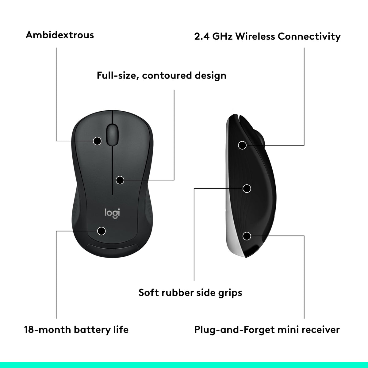 Logitech MK540 Advanced Wireless Keyboard and Mouse Combo for Windows, 2.4 GHz Unifying USB-Receiver, Multimedia Hotkeys, 3-Year Battery Life, for PC, Laptop 🍁 All In One Marketplace Canada