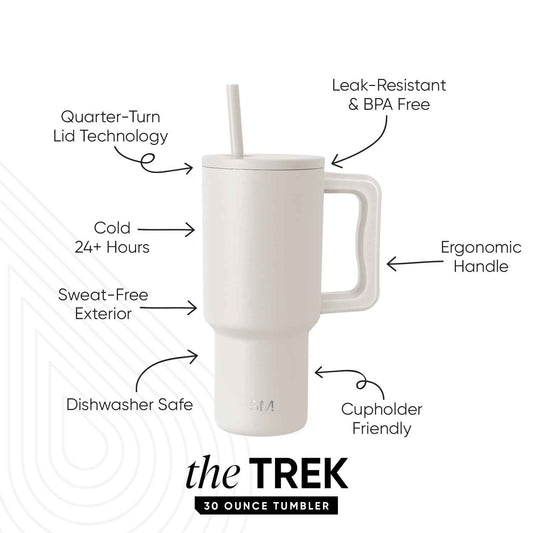 Simple Modern Tumbler with Handle and Straw | 30oz | Beige 🍁 All In One Marketplace Canada