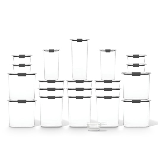 Rubbermaid Brilliance Pantry Containers, Airtight Food Storage Containers with Lids, BPA-Free, Set of 20 with 2 Scoops (42 Pieces Total) - Perfect for Kitchen and Pantry Organization 🍁 All In One Marketplace Canada