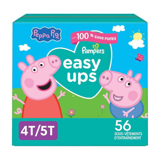 Pampers Easy Ups Training Underwear Peppa Pig Size 6 4T-5T, 1 Pack (Count of 56) 🍁 All In One Marketplace Canada