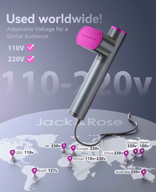 Jack & Rose Travel Steamer for Clothes,100-220V Portable Steamer,15s Heat Up,Steamer & Iron 2 In 1, Travel Size Garment Steamer,Large Ceramic Heat Panel,for Global & Europe Traveling 🍁 All In One Marketplace Canada