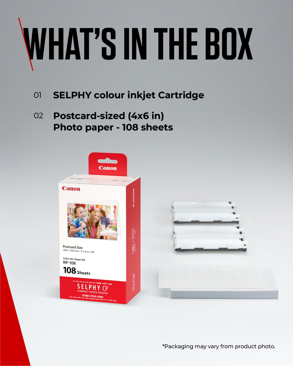 Canon RP-108 Ink/Paper Set Postcard Size - 108 Prints đ All In One Marketplace Canada
