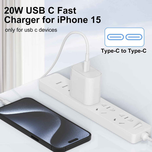 USB C Charger for iPhone 17 16 15 Fast Charging 10ft, 20W Apple USBC Charger Block and Type C to C Cable Cord for iPhone 17 Air/16 Pro/16 Pro Max/15 Pro/15 Pro Max/15 Plus/iPad Pro/Air 🍁 All In One Marketplace Canada