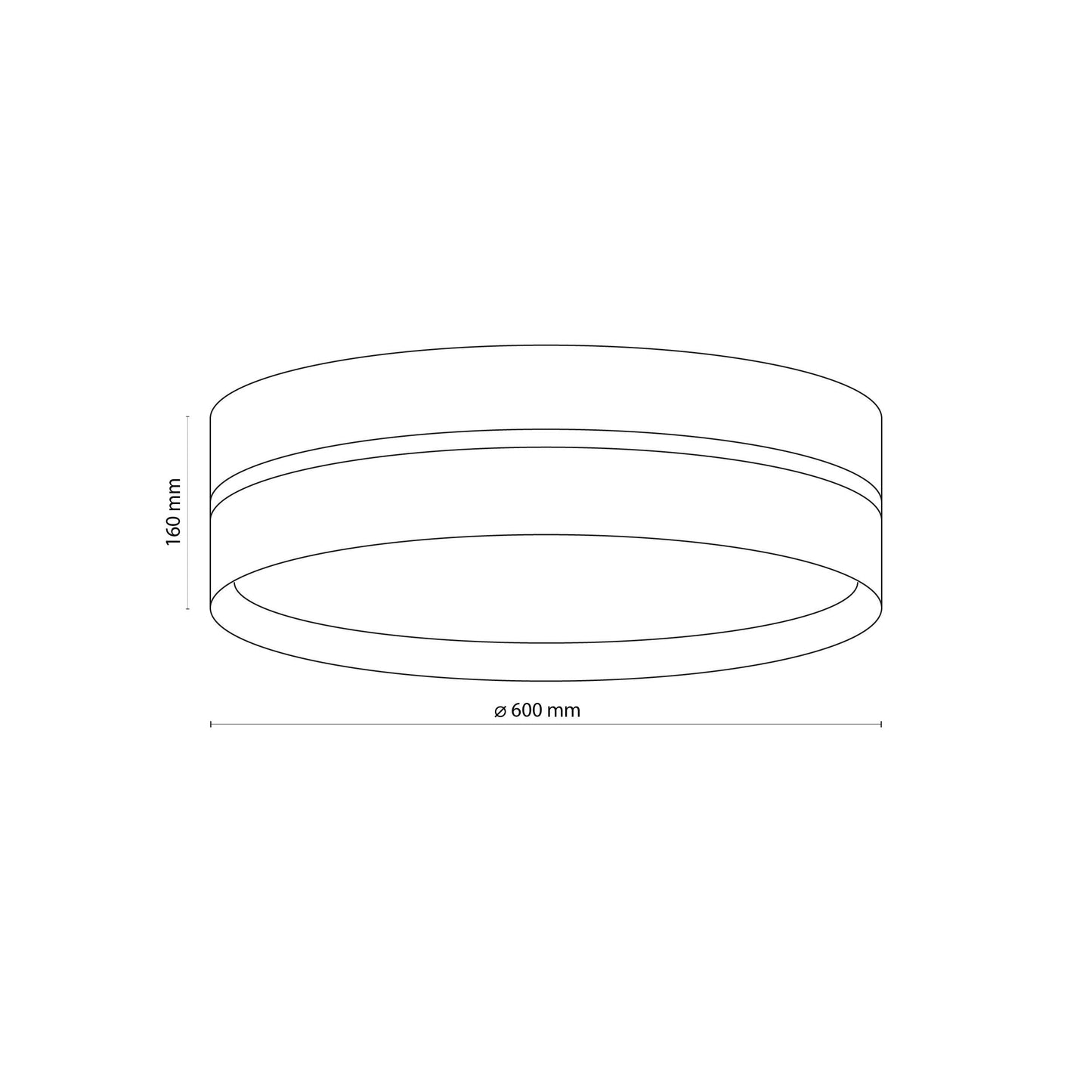 Linobianco Natural Linen Flush Mount Ceiling Light for Bedroom, Hallway & Living Room