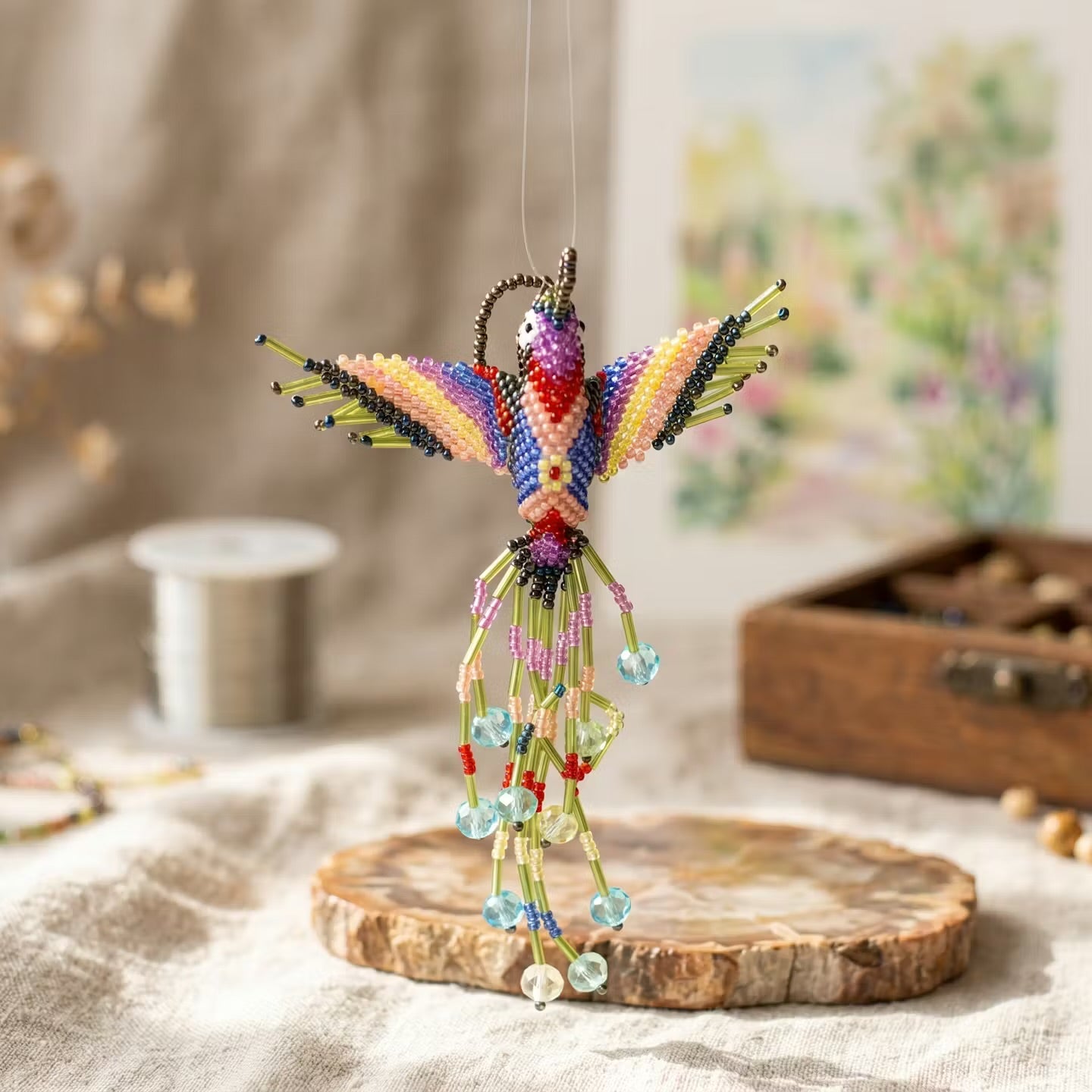 Green Beaded Humming Bird