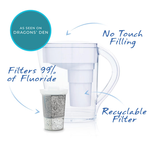 Santevia MINA Alkaline Water Filter Pitcher | Water Filtration System | Chlorine and Lead Filter | Water Purifier Pitcher | Home Water Filtration Pitcher | 9-Cup at Home Water Filter | Made in Canada 🍁 All In One Marketplace Canada