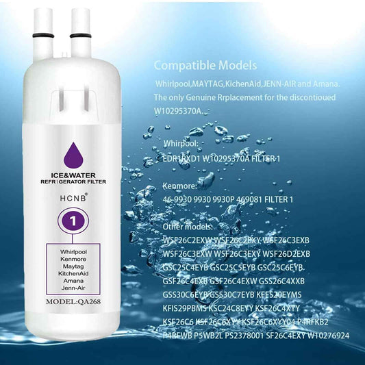 HCNB Refrigerator Water Filter 1 Compatible with Whirlpool W10295370A, W10295370, Kenmore 46-9930, Kenmore 46-9081 and EDR1RXD1 Water Filter (3 Pack,White) 🍁 All In One Marketplace Canada
