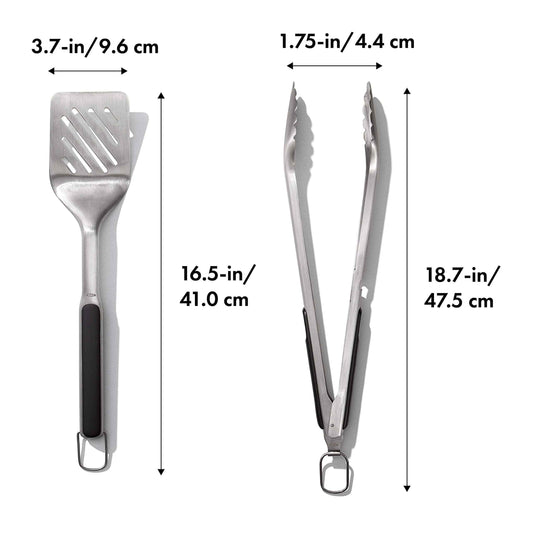 OXO Good Grips Grilling Tools, Tongs and Turner Set, Black 🍁 All In One Marketplace Canada