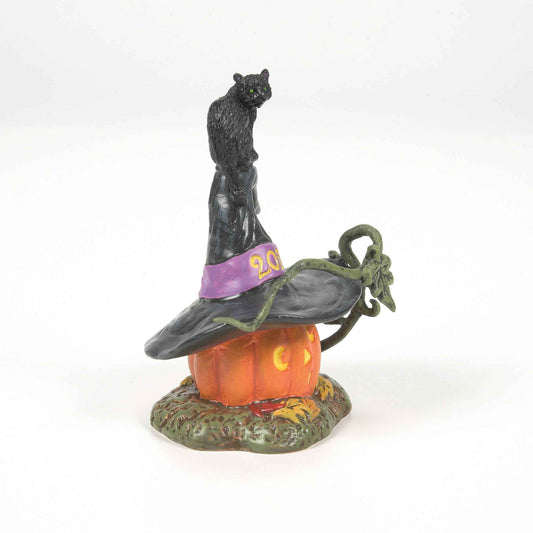 Department 56 Village Collection Accessories Halloween Feline Noir Cat on Pumpkin 2025 Dated Figurine, 4.02 Inch, Multicolor