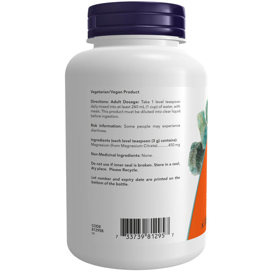 NOW Supplements, Magnesium Citrate Pure Powder, Enzyme Function*, Nervous System Support, 227g 🍁 All In One Marketplace Canada