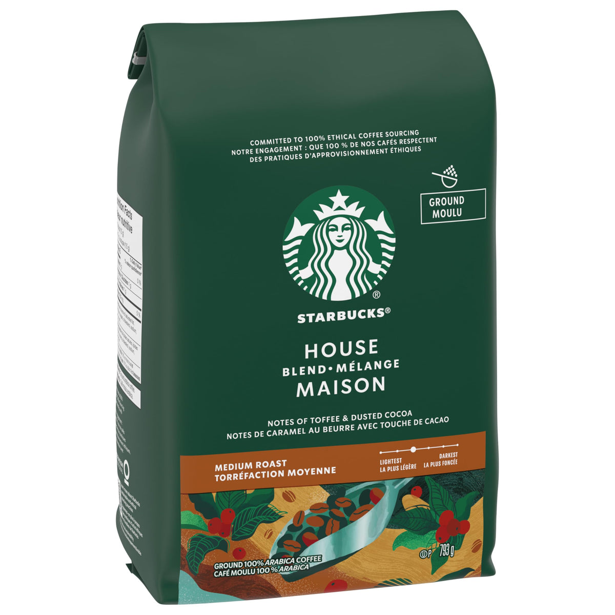 STARBUCKS House Blend Roast Ground Coffee, Medium Roast, Smooth And Balanced, Made With 100 Percent Arabica Beans, For Use With Drip Coffee Makers, Pour-overs, And French Presses, 793 g đ All In One Marketplace Canada