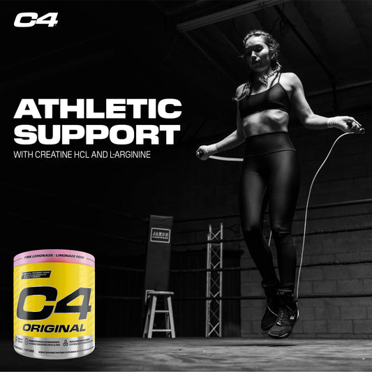 Cellucor C4 Original Pre Workout Powder - Sugar Free Preworkout Energy for Men & Women - 150mg Caffeine, Beta Alanine, Creatine - Pink Lemonade, 60 Servings 🍁 All In One Marketplace Canada