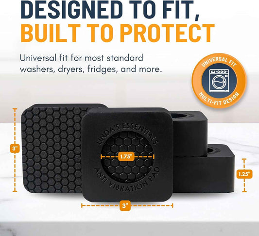 Anti Vibration Pads Washing Machine and Dryer (Set of 4) - Universal Washer Anti Vibration Pads with HexiGrip™ - Washing Machine Accessories & Leveling Pads - Vibration Dampening Mat 🍁 All In One Marketplace Canada